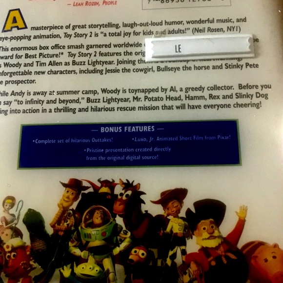 Disney Pixar Toy Story/ ToyStory 2 bundle VHS CLAMSHELL SEALED NEW - Picture 3 of 5